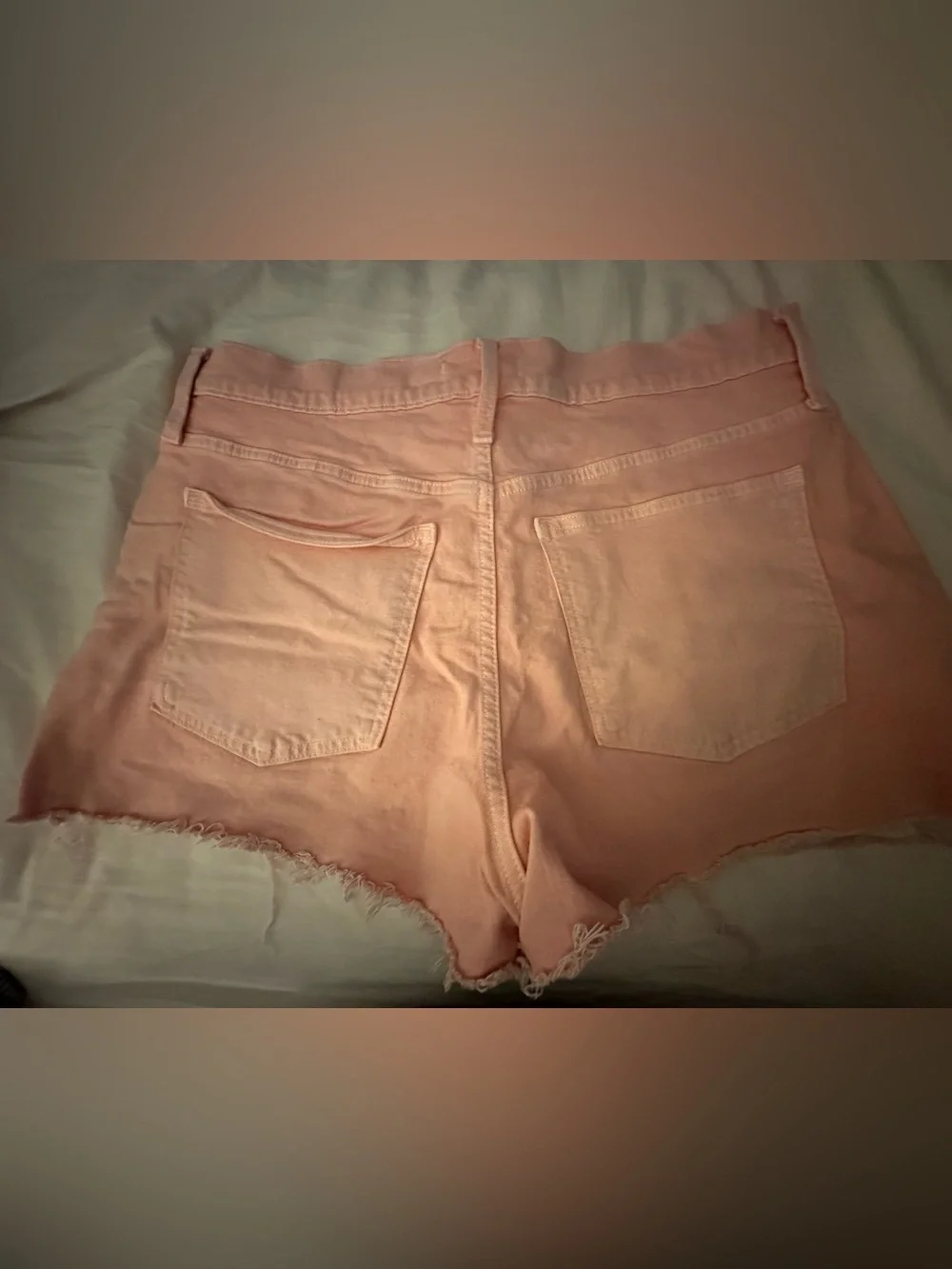 Madewell Peach Denim Cutoff Shorts